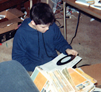 Jon sorting children's material, which is mentioned in this post.